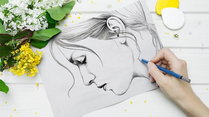 Free Sketching Paper Mockup PSD