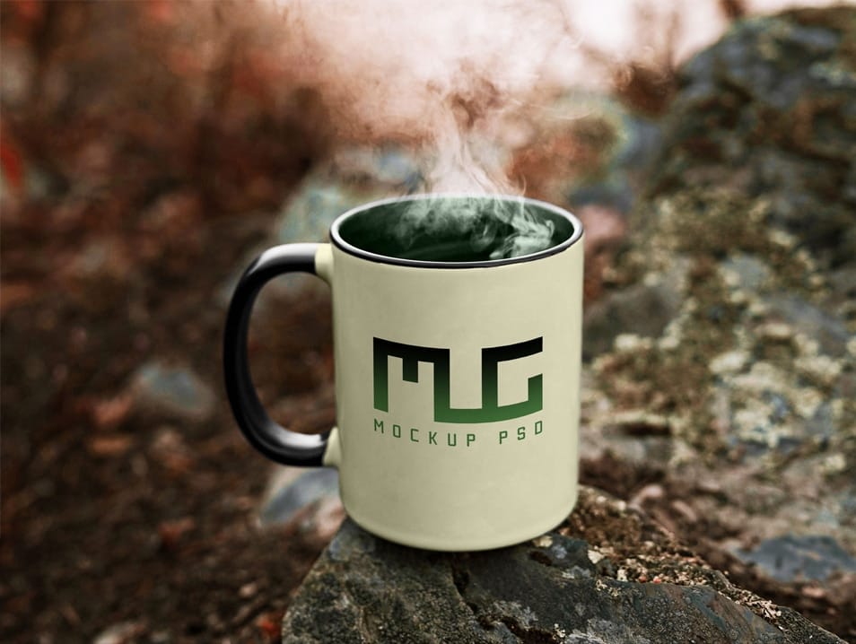 Free Vintage Mug Mockup PSD