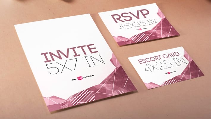 Free Wedding Invitation Mock-up in PSD