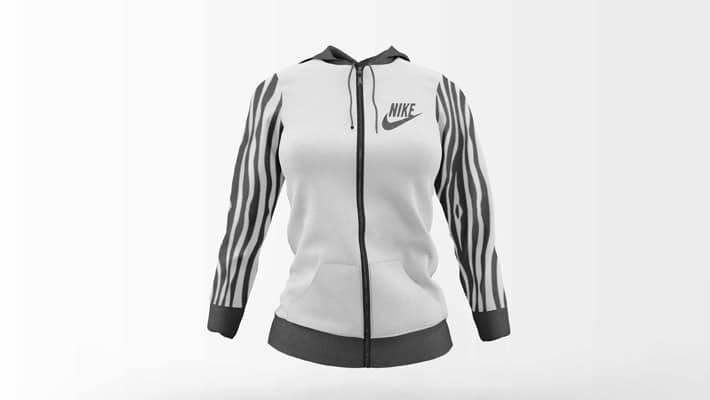 Free White Girl Jacket Design Mockup