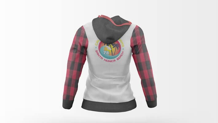 Free Women Hoodie Jacket Design Mockup