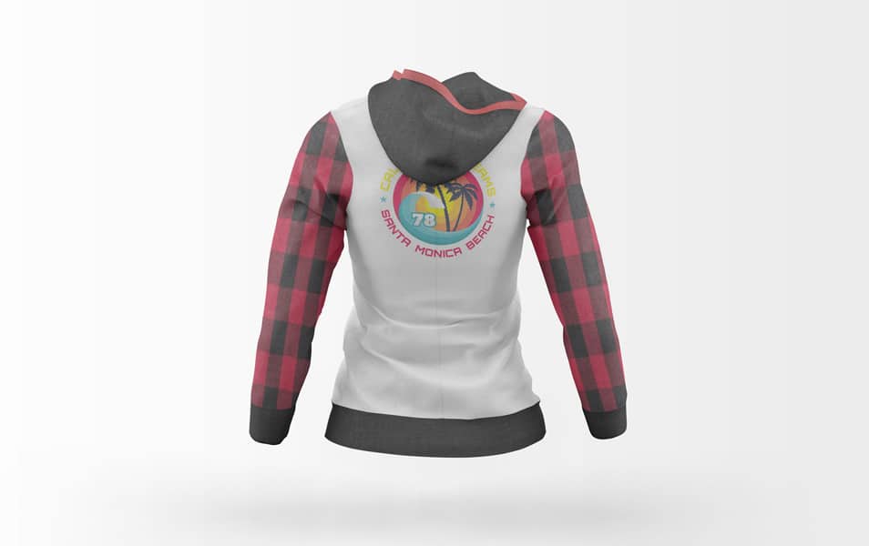 Free Women Hoodie Jacket Design Mockup