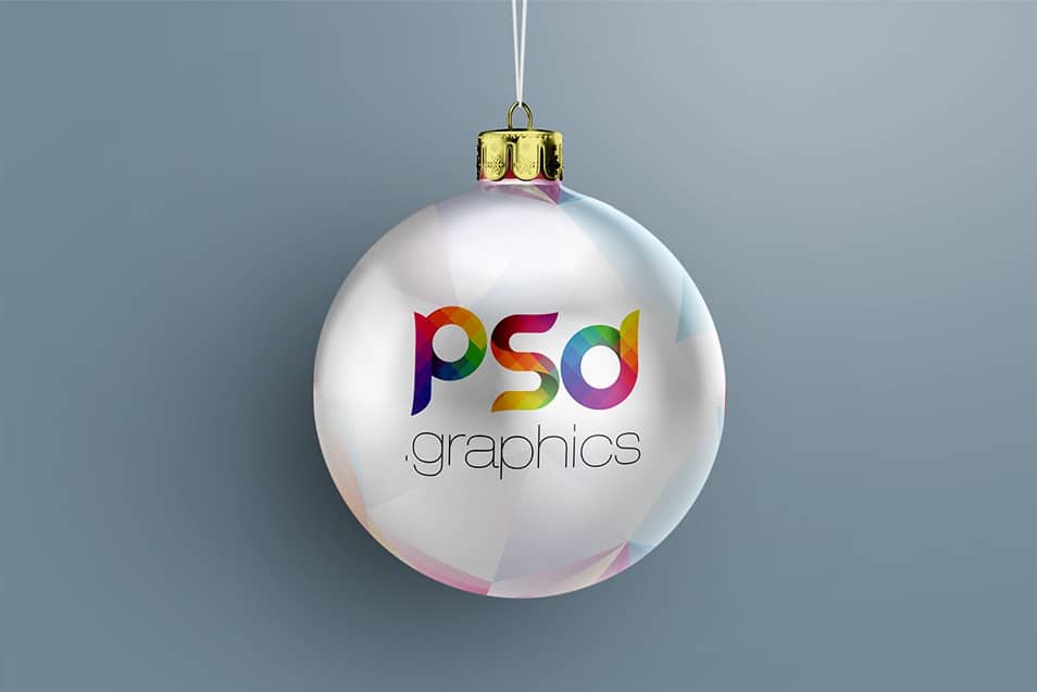 Hanging Christmas Ball Mockup