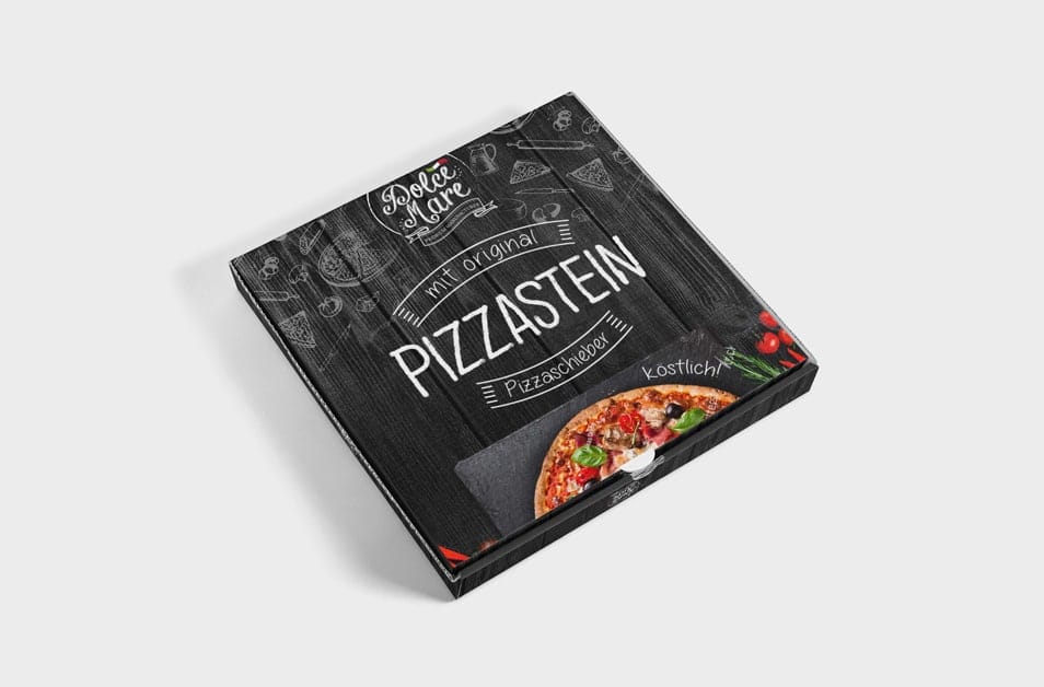 New Pizza Box Label Presentation Mockups