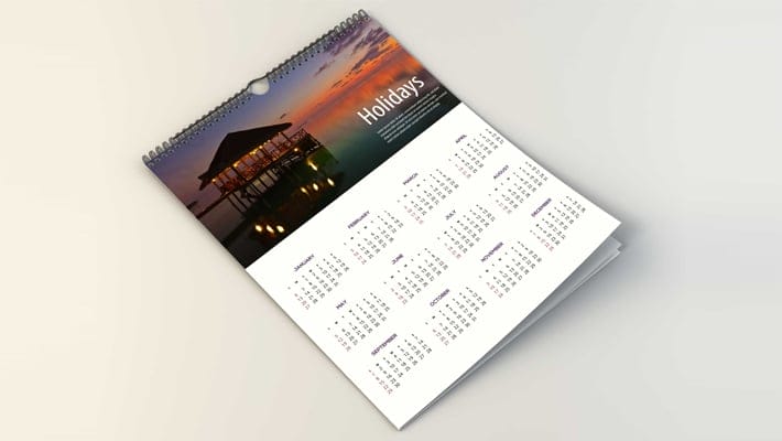 New Wall Calender Design Mockup