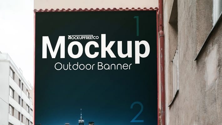 Outdoor Banner Free PSD Mockup