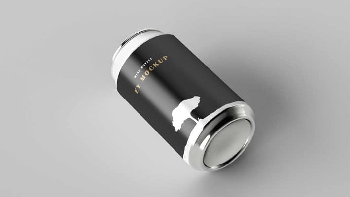 Premium Beer Can Label Mockup