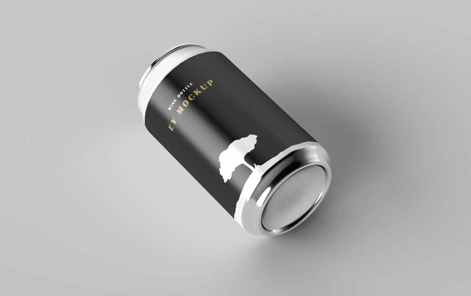 Premium Beer Can Label Mockup