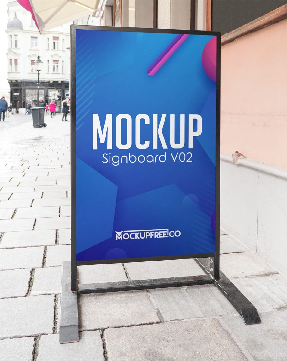 Signboard Free PSD Mockup