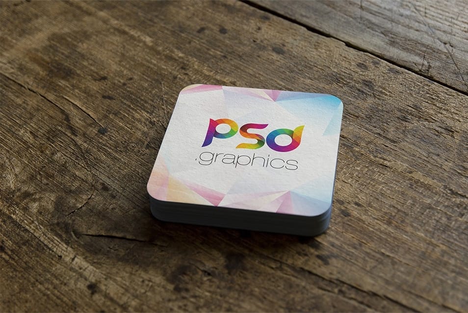 Square Business Card Mockup