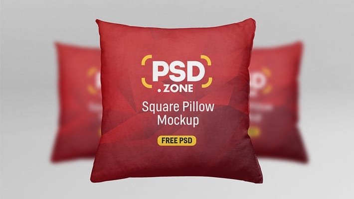 Square Pillow Mockup Free PSD