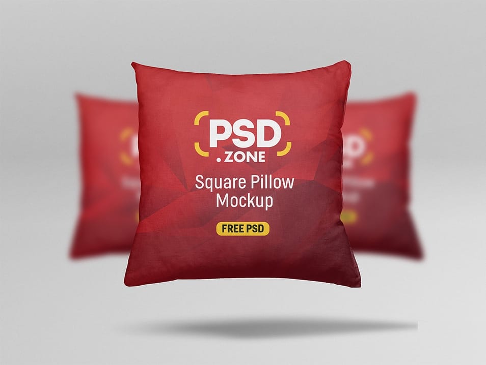 Square Pillow Mockup Free PSD