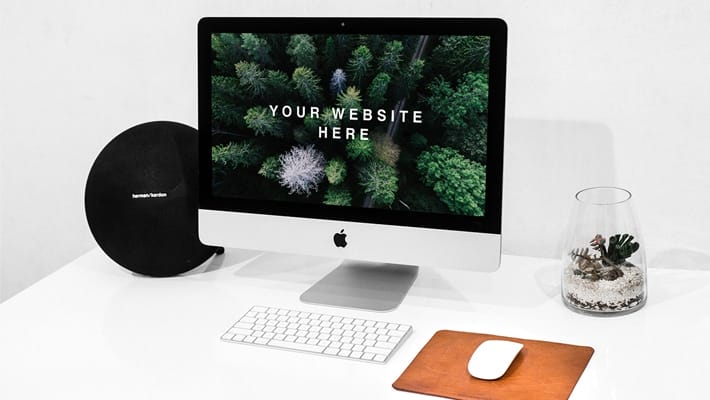 Workspace iMac PSD Mockup