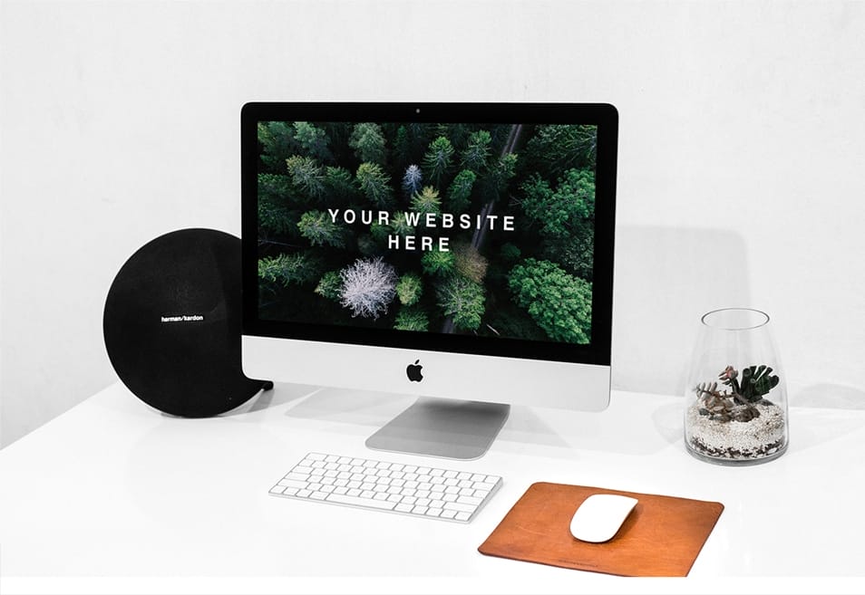 Workspace iMac PSD Mockup