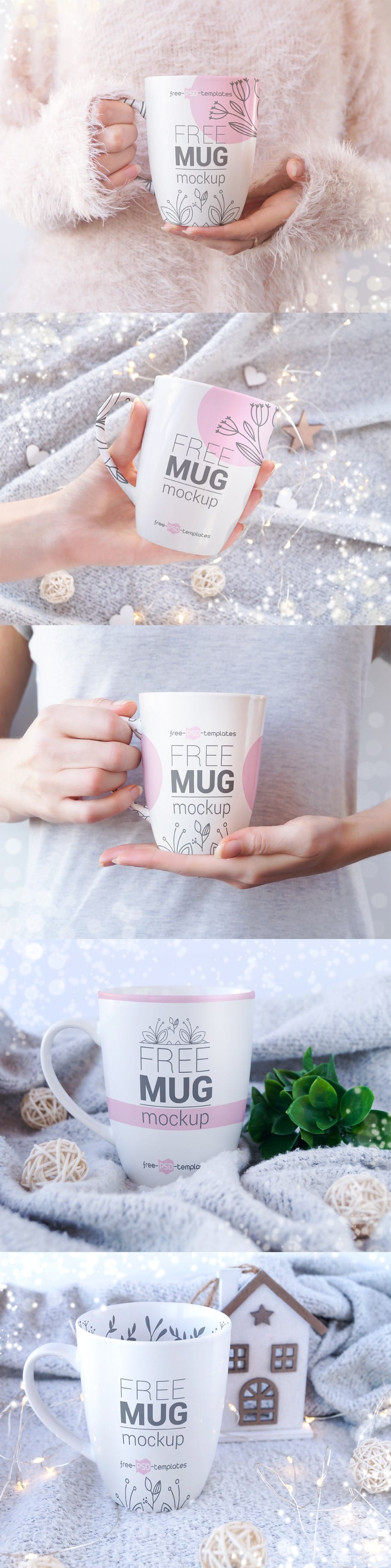 5 Free Mug Mockup Set