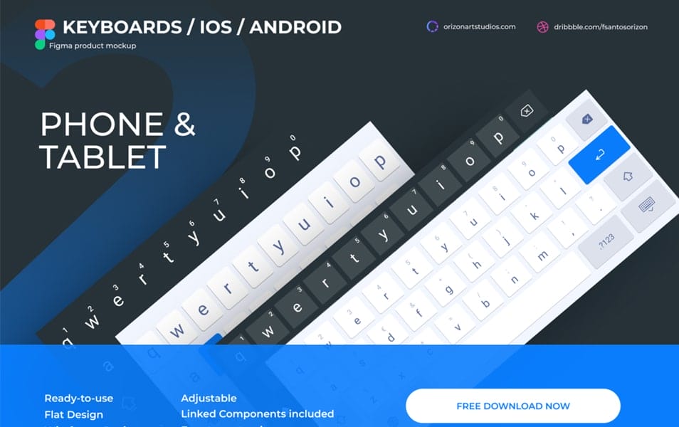 Android & IOS Keyboards (Tablet / Phone) - Figma Mockup