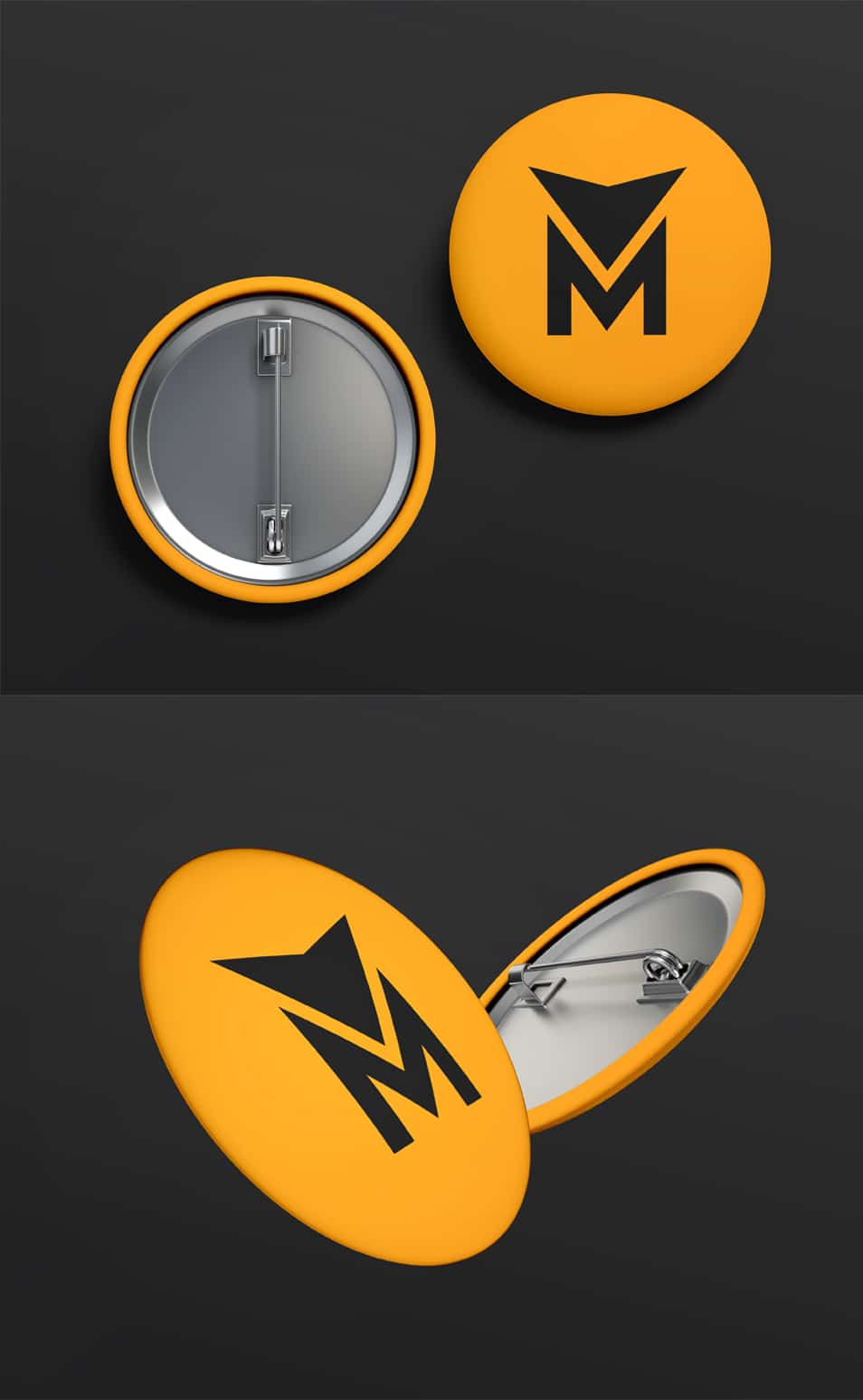 Badge Button Free PSD Mockups