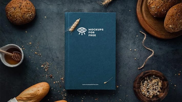 Book On Table Mockup