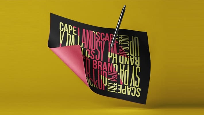 Brand PSD Paper Mockup Landscape
