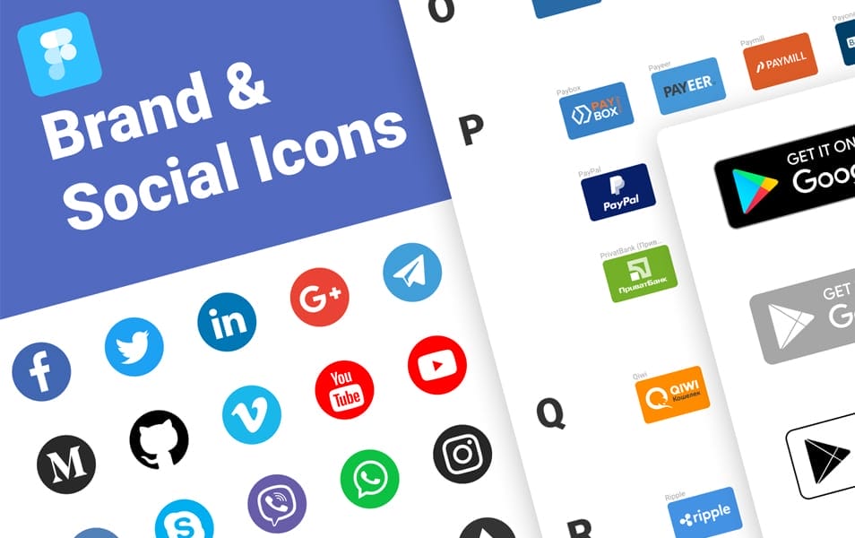 Brand & Social Icons for Figma