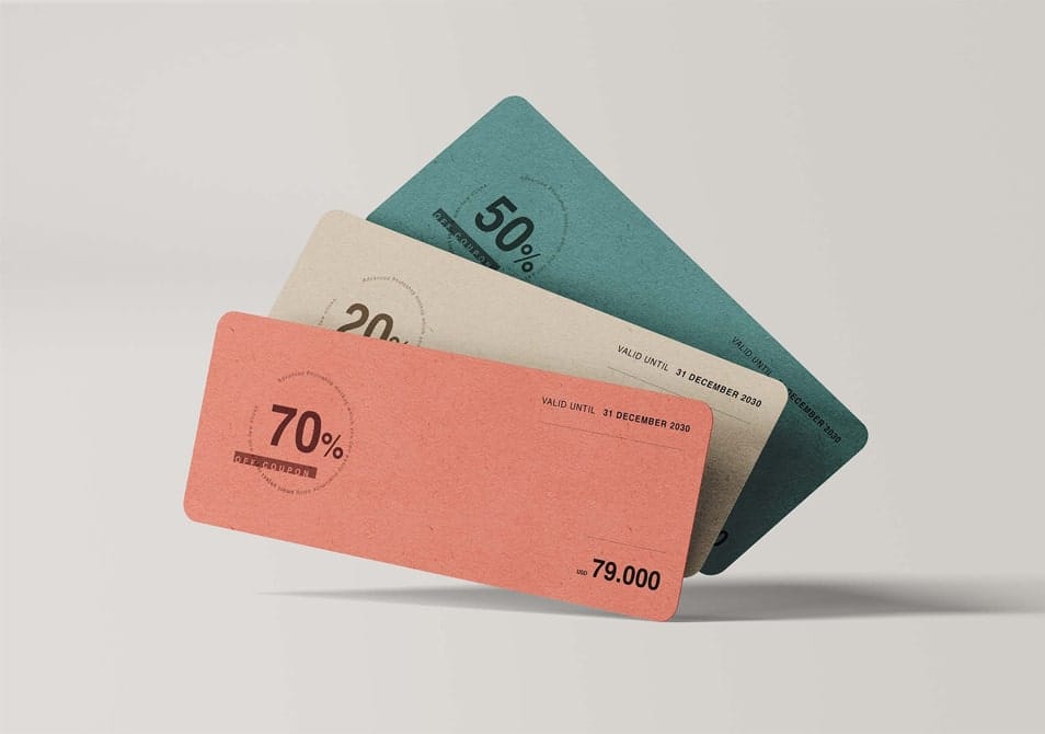 Coupon Card Mockups