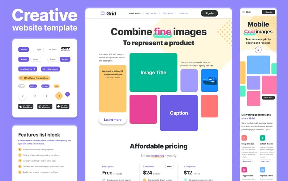 Creative Figma Website Template