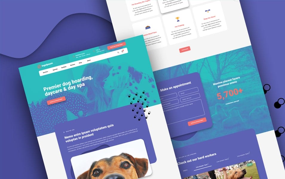 Dog Daycare Homepage Figma Template