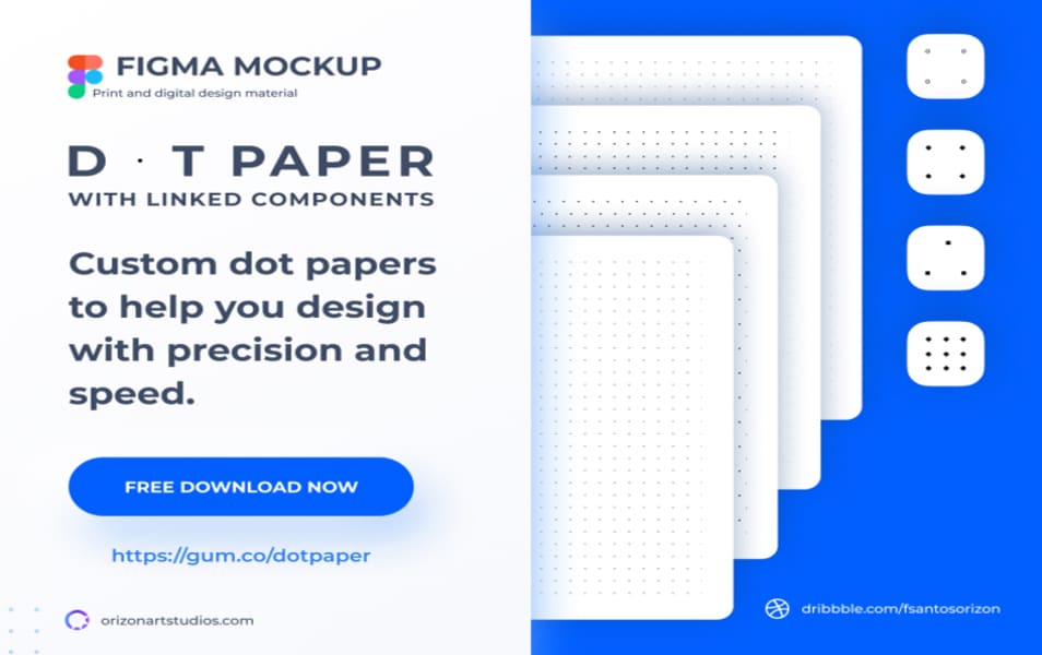 Dot and Grid Paper Mockup Template