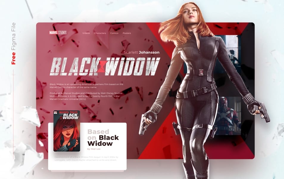 FREE ANIMATED Black widow concept