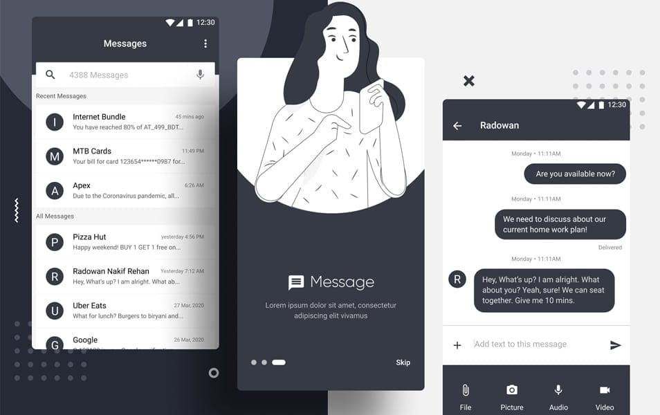 Figma Android Messaging App UI