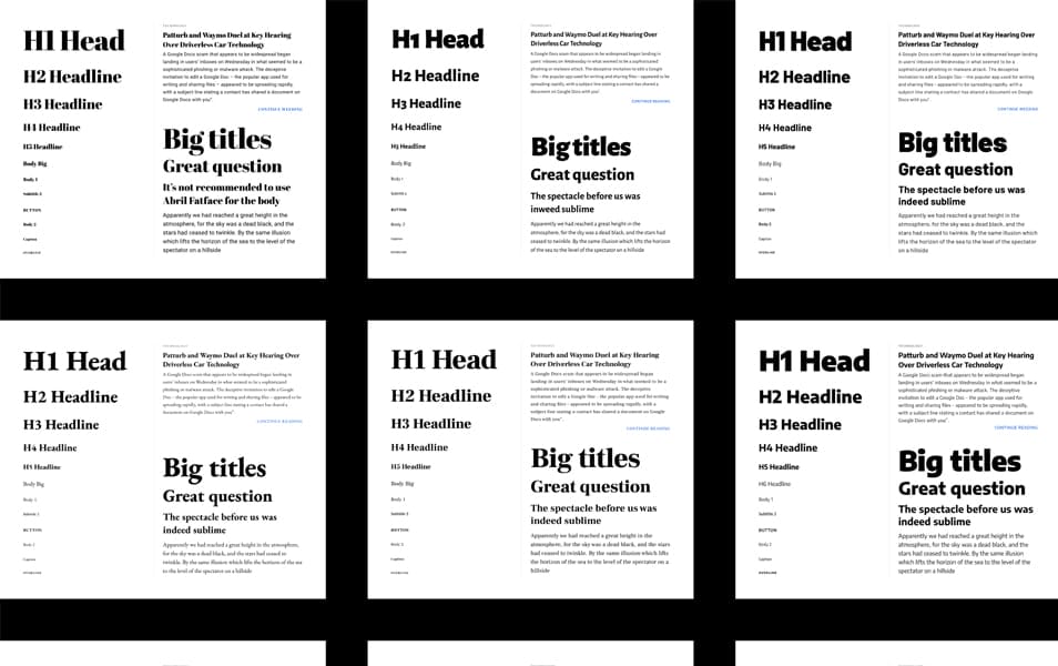 Figma Fonts Preview Template