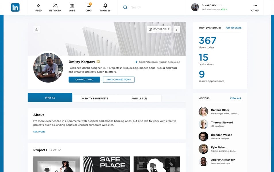 Figma LinkedIn Re-Design