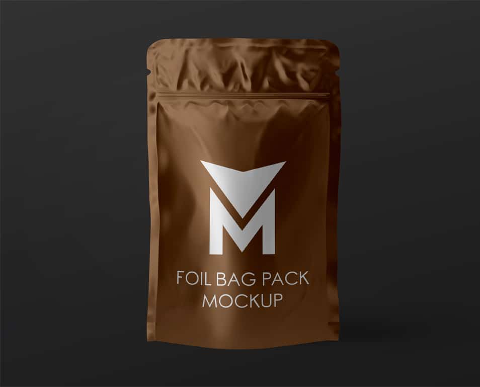 Foil Bag Pack Free PSD Mockup
