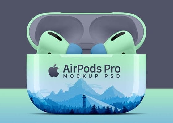 AirPods Pro Case Decal Mock Up, Airpods Pro Sticker Mock Up