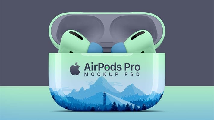 Free AirPods Pro Mockup PSD