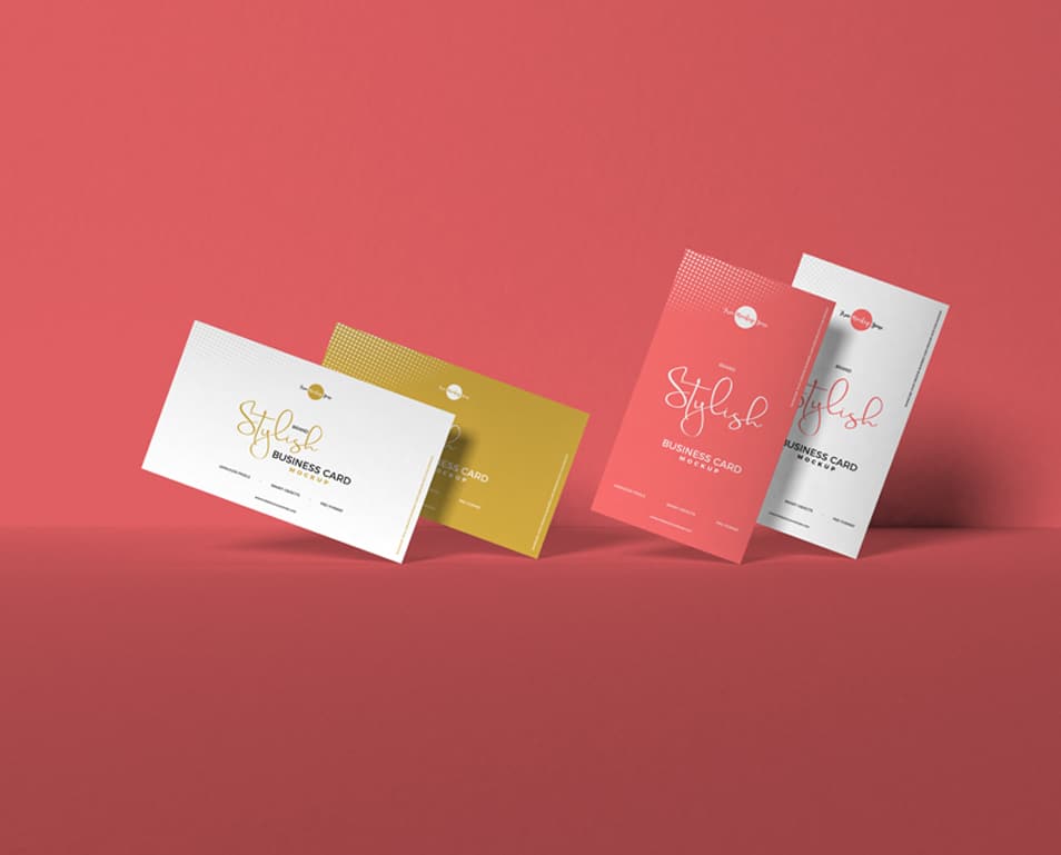 Free Brand Stylish Business Card Mockup