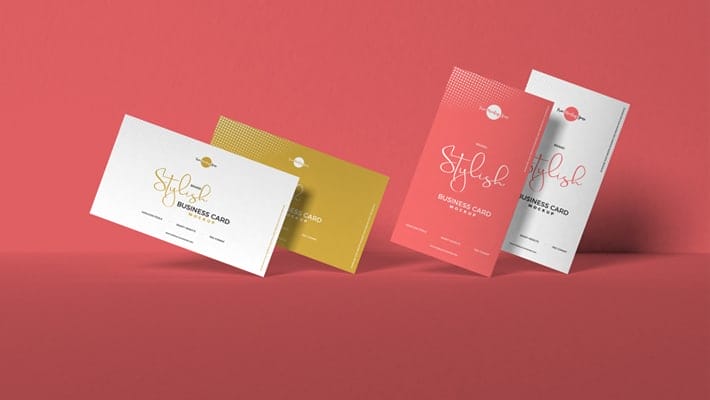 Free Brand Stylish Business Card Mockup