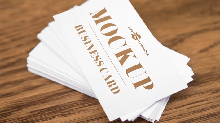 Free Business Card Mock-up in PSD