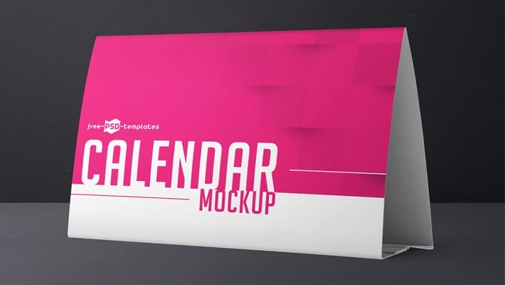 Free Calendar Mock-up in PSD