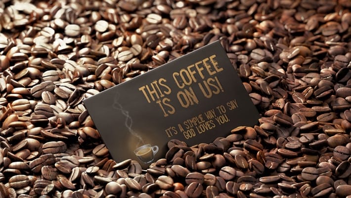 Free Coffee Business Card PSD Mock Up