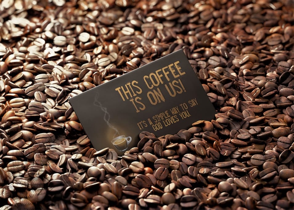 Free Coffee Business Card PSD Mock Up