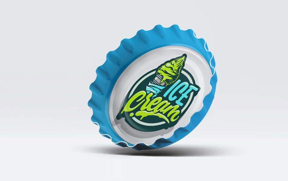 Free Download Bottle Cap Presentation Mockup