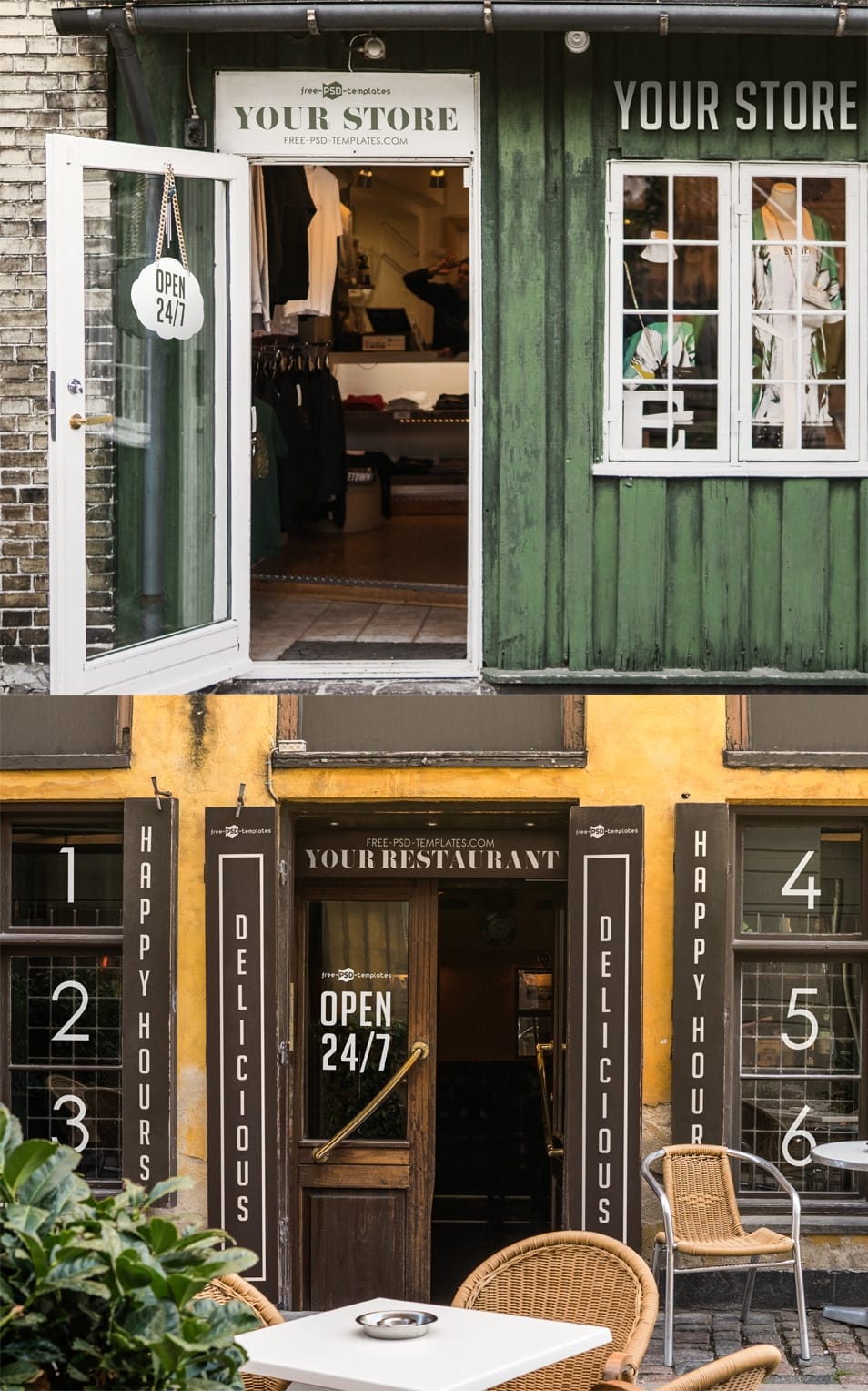 Free Facades and StoreFronts MockUps