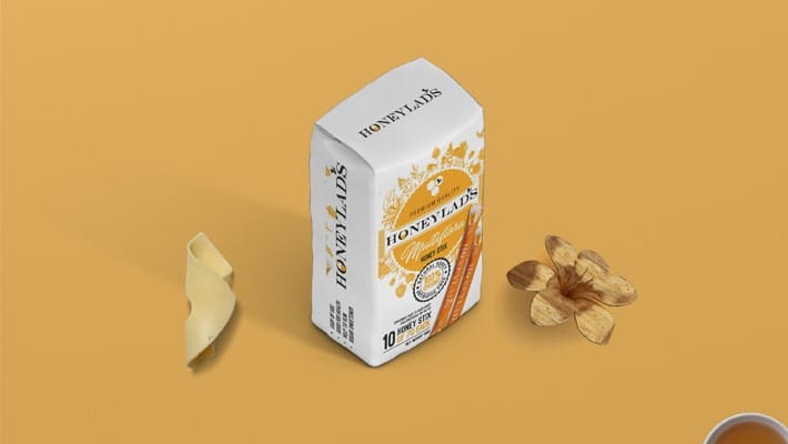 Free Honey Packaging Pouch PSD Mock Up