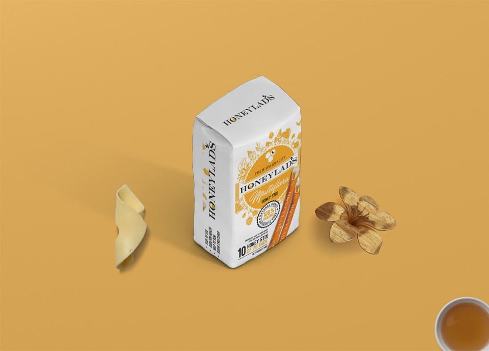 Free Honey Packaging Pouch PSD Mock Up