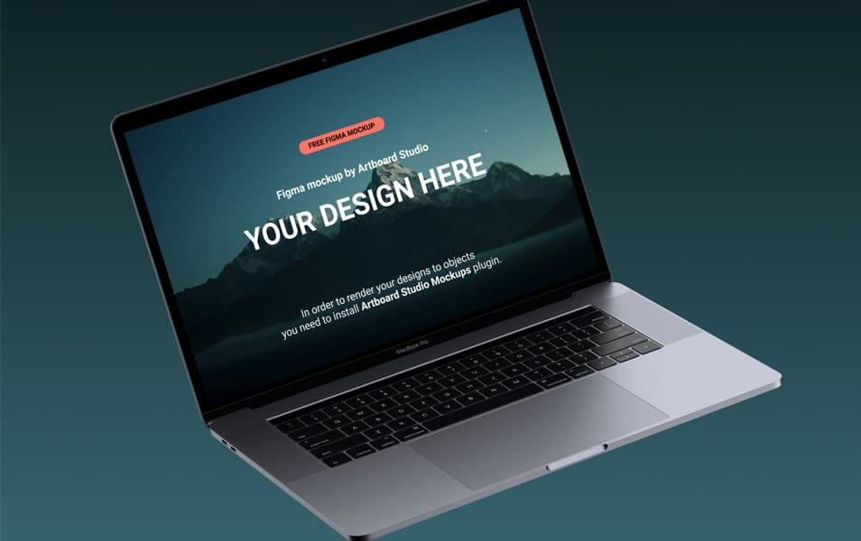 Free MacBook Mockup For Figma