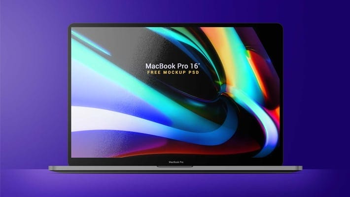 Free MacBook Pro 16 inch Mockup PSD