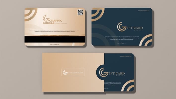 Free Modern Gift Card Mockup For 2020