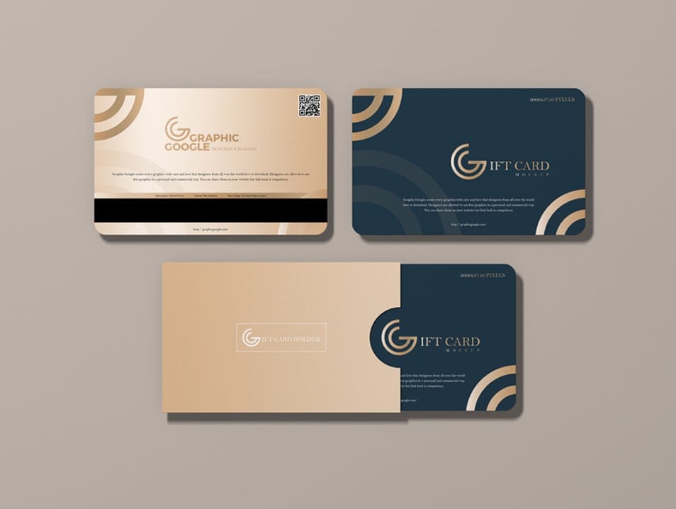 Free Modern Gift Card Mockup For 2020