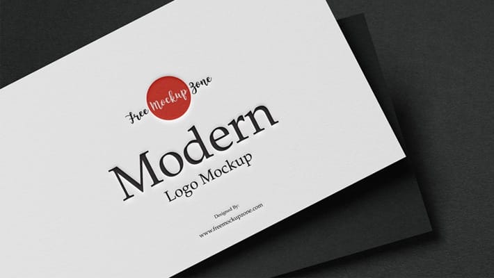 Free Modern Logo Mockup